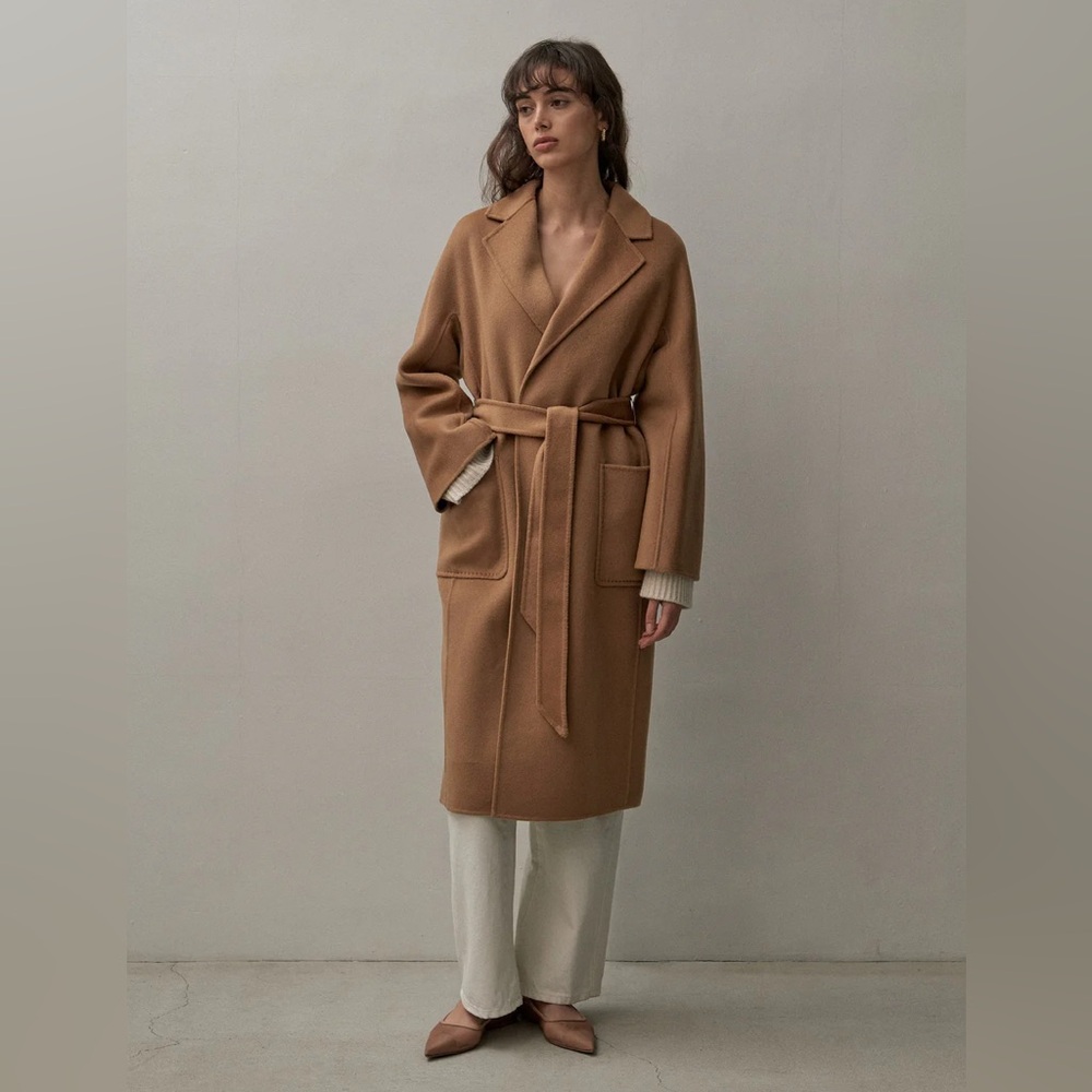 The Curated Classic Wrap Coat - Camel